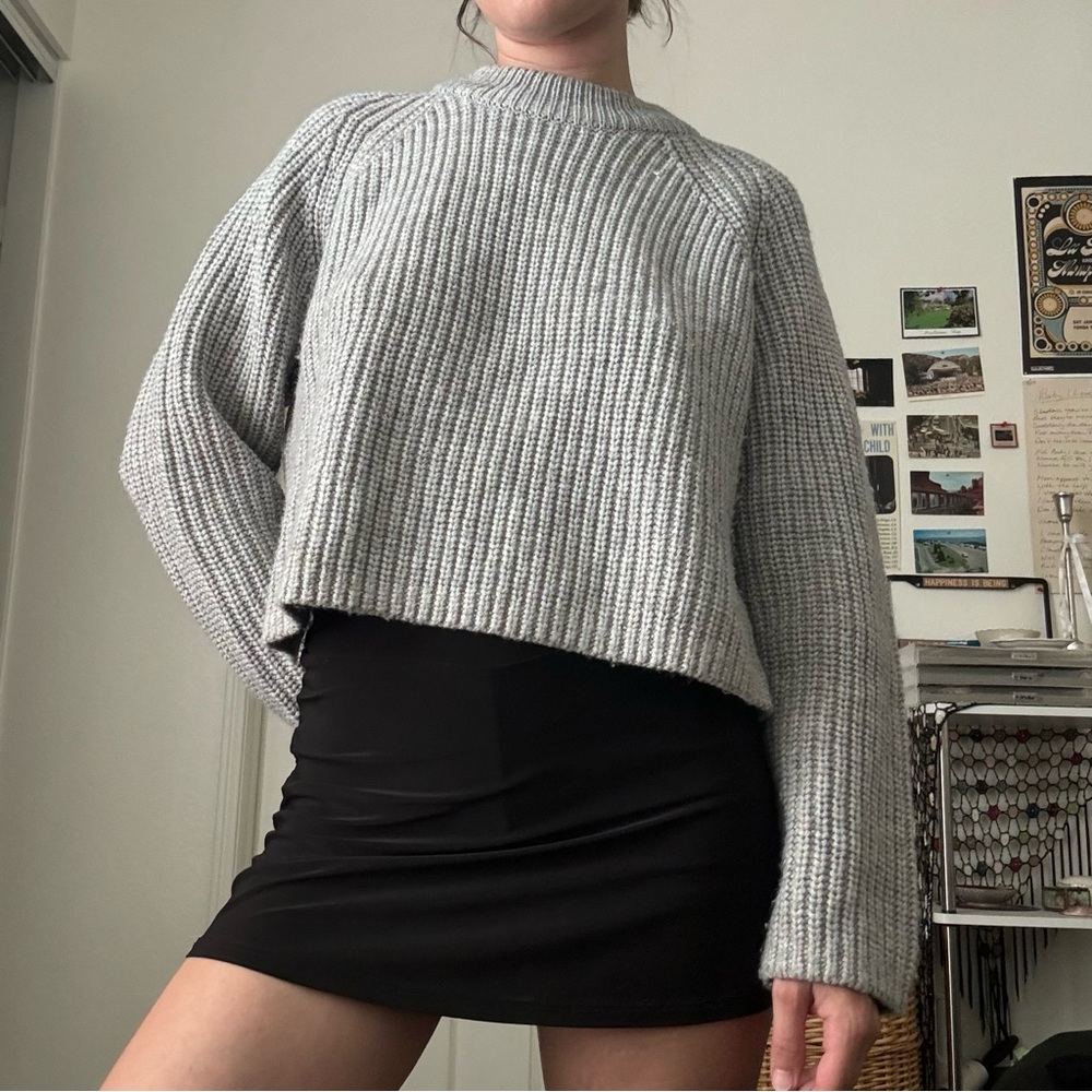 Weekday Light Gray Knit Pullover